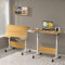 Klapptisch Laptoptisch höhenverstellbarer Schreibtisch mit drehbarer Rollen Portable Faltbar PC Tisch Klein Campingtisch klappbar Beige Arbeitstisch, 80 x 40 cm Foldable Table für Homeoffice Büro