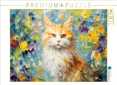 CALVENDO Puzzle Kätzchen im Stil moderner Kunst | 1000 Teile Lege-Größe 64 x 48 cm Foto-Puzzle für glückliche Stunden
