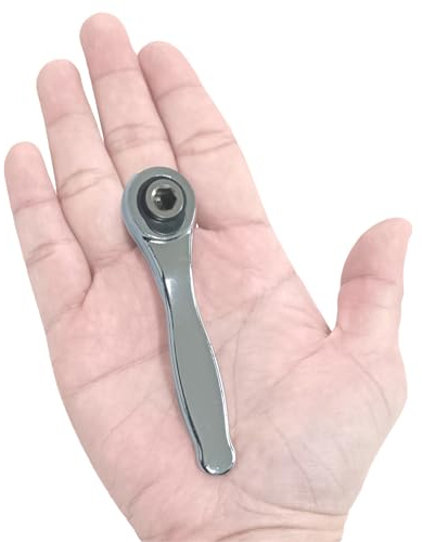 PANSHIYON Mini-Ratsche, 1/4-Zoll-Antrieb, Mikro-Ratschen-Bit-Treiber mit 1 PH2-Bit, 72 Zähne, gekröpft, 90 Grad rechtwinklig, enge Vierteltasche, EDC-Schraubendreher für enge Räume