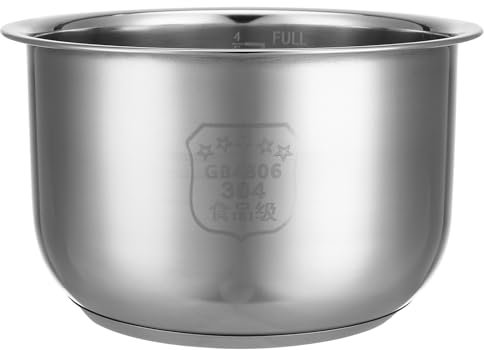 Yardwe Reiskocher Innentopf, Edelstahl Reiskocher Ersatz Innentopf, Reiskocher Liner für Küche (2L)