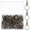 60 Stück Bronze Schlüsselanhänger und Spaltringe (30 Schlüsselringe + Twist Karabinerhaken Clips), Karabinerhaken mit Drehgelenk Schlüsselringe für Taschen DIY Handwerk Makramee Zubehör