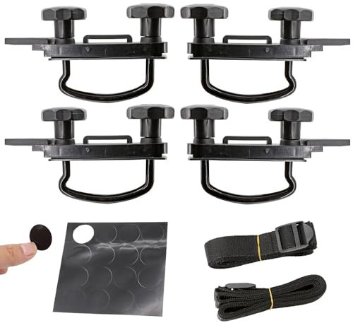 Dachgepäckträger 4 Teile/Satz Edelstahl U-Bolzen Klemmen Universal Auto Van Montage Fitting Kit Auto Dach Gepäck Zubehör Dach Box Auto Dachträger(Size:A)