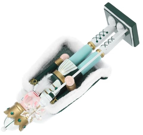 Warmhm Schiaccianoci in Legno Decorazione Natalizia Regalo Di Natale Figurina Di Marionetta in Legno Design Creativo Accessorio Fotografico Riutilizzabile Elegante Per Camera Da Letto