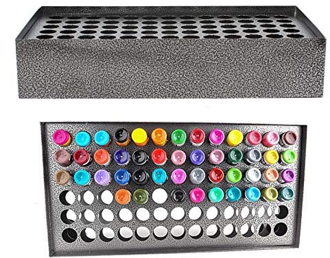 Tattoo Ink Holder, Tattoo Cupholder Zubehör für Tattoo-Shops, 78 Löcher Tattoo Permanent Make-up Pigment Tinte Flasche Halter Ständer Rack Organizer, aus Eisen Tattoo Ink Holder