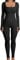 OQQ Women Jumpsuits Long Sleeve One Piece Seamless Ribbed Casual Yoga Sports Jumpsuits for Women Black