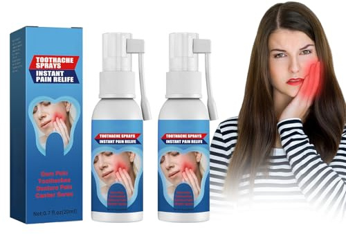 2PC Spray Contre les Maux de Dents 20ml, Spray Analgésique Dentaire, Gum Repair Sprays, Soin des Maux de Dents, Soulage La Douleur Des Gencives Gonflées, Des Caries Dentaires Et Des Caries de Feu