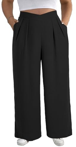 Eytino Plus Size Dress Pants for Women,5X Black
