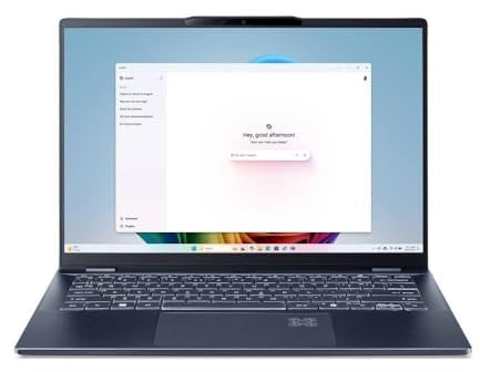 Acer Swift 14 AI OLED Ultra-Schlanker Laptop, 14 OLED 2,8K Touchscreen (2880 x 1800), Intel Core Ultra 7 258V Quad-Core 2,2 GHz, 32GB LPDDR5X, 1TB SSD, Intel Arc Grafik, Windows 11 Home, Blau
