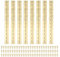 PATIKIL 12x1.2 Inch Piano Hinge,8 Pcs 304 Stainless Steel Continuous Hinge with Holes for Piano Gate Door Wooden Storage Box Cabinet Boat,Gold