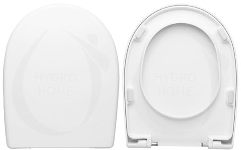 Copriwater Sedile Wc compatibile con PRATICA AZZURRA, In Plastica Termoindurente Avvolgente,Colore Bianco MADE IN ITALY CHIUSURA AMMORTIZZATA