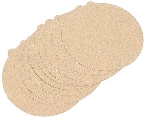 Cabilock 10 Piezas De Papel De Lija Con Adhesivo Para Lijar Madera Redondo Para Pulir Metales Color Amarillo