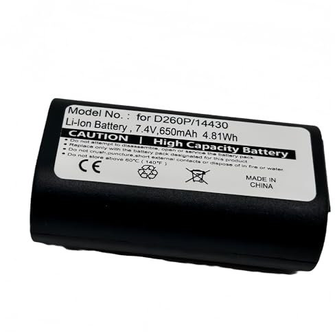 D260P/14430, compatible with Delta DYMO printer batteries, 1758458, S0895880 Li-Ion Battery, 7.4V, 650mAh (4.81Wh) | Anti-overcharge protection |