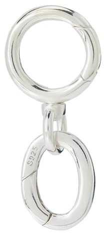 Hobbspring 1Stk 925 Sterlingsilber Runde Drehverschlüsse Mit Spring Gate Ring Verschlüssen Lobster Clasp Verbinder Runde Clips Haken Verlängerungen Für Schmuckherstellung DIY