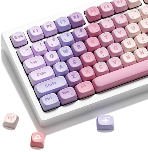 OHY Zodiac Series Gradient Pink XVX Mechanical Keyboard Keycap Set-Gradient Pink