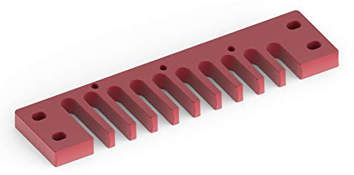 Crossover Deluxe Mundharmonika aus Aluminiumlegierung, Mundharmonika-Ersatzteil, langlebiges und luftdichtes Design mit Funktionen (rot)