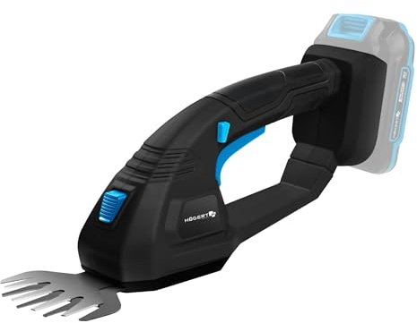 HÖGERT TECHNIK Akku-Grasschere und Strauchschere 18V OneAccuSystem, kabellose Gartenschere für Rasenkanten, Formschnitt und Heckenpflege, kompakt und handlich, ohne Akku