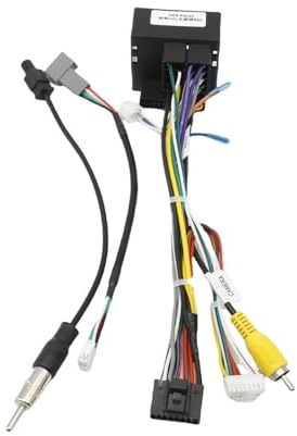 Marco Radio Coche Radio para Peugeot 408 308 2007-2020 Radio De Coche PSA-RZ-01 Canbus Box Adaptador 16 Pines Cable Alimentación Android 2 DIN(Only Cable)