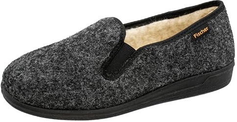Fischer Herren Hausschuh Streifen Cord Slipper Stretch 204120