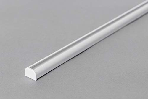 Rollmayer Aluminium Gardinenschiene Mini im Weiß mit Deckenbefestigung (nur Gardinenschiene, 280cm) glänzend 1-läufig Vorhangschiene Innenlaufschiene für Schiebevorhänge, Gardinen und Vorhänge