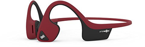AfterShokz Air Open-Ear Wireless Bone Conduction Headphones with Brilliant Reflective Strips, Canyon Red, AS650CR-BR
