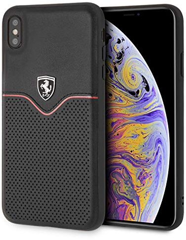 Ferrari Hardcase FEOVEHCI65BK geignet für iPhone XS Max Black Off Track Victory