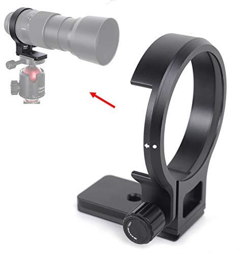 iShoot Verbesserter 82 mm Objektivkragen Stativhalterungsring für Sony FE 70–300 mm f/4.5–5.6 G OSS Objektiv SEL70300G, integrierte ARCA-Swiss Fit Schnellwechselplatte für Arca-Stativ-Kugelkopf