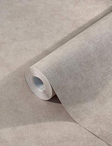 marburg Tapete Rosa Greige Uni für Wohnzimmer Schlafzimmer oder Küche Made in Germany Premium Qualität 32434