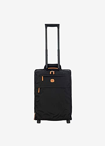 Bric's Erweiterbarer Cabin Trolley, X-Collection, Handgepäckkoffer mit 2 Doppelrädern, Strapazierfähig und Ultraleicht, Größe: 39x55x20/23 cm, Schwarz