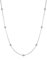 namana Lange Silberkette für Frauen, 80cm lange Silber Kette für Damen mit Cubic Zirkonia Steinen, zierliche Halskette für Frauen, Teenager, Mädchen, Silber Kette mit Stein mit Schmuckbeutel