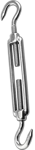 FASTON® Spannschlösser Haken - Haken M6 änhl. DIN 1480 Edelstahl A4 V4A (5 Stück) Spannschloss Wantenspanner Spannschloß Spannschraube Drahtseil Seil Kabel