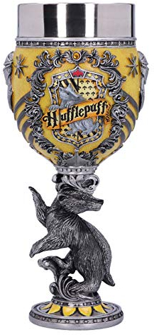Nemesis Now Harry Potter Hufflepuff Hogwarts House Collectable Goblet, Harz, Gelb, Silber, 1.25 picometer
