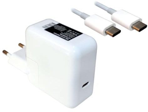 Power4Laptops Adaptador Fuente de alimentación portátil Cargador (Enchufe de la UE) Compatible con Apple Macbook Air 13 Inch Late 2018