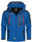 Geographical Norway Techno Men Distribrands - Veste Softshell Homme Impermeable - Manteau Respirant À Capuche Outdoor - Blouson Coupe Vent Tactique Resistant Hiver (Bleu Royal/Rouge XXL)