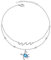 HOOHWE Bracelet de cheville réglable en argent sterling S925 avec motif papillon, ancre, tortue de mer, croix, tournesol, lune pour femmes et filles, 9 inch, Argent sterling