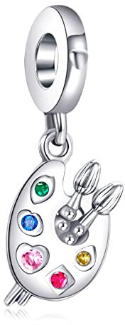 LaMenars Palette von Künstler Charm für Armbänder 925 Silber Anhänger Perlen für Halsketten Baumeln zum Muttertag Geburtstag