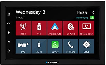 Blaupunkt Rotterdam 600 DAB, 2-DIN Car-Multimedia, 7 Zoll Touchscreen, CarPlay, Android Auto, DAB+, Bluetooth, Freisprecheinrichtung, USB, Eingang Rückfahrkamera, Equalizer, 180 Watt