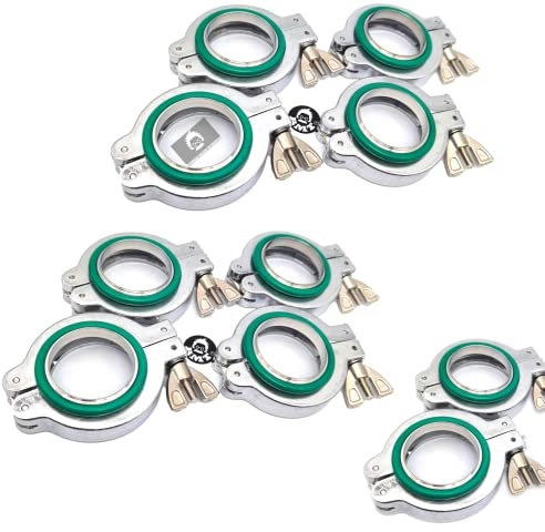 ISO-KF Flange NW40 KF40 Wing nut clamp Sets with Stainless Steel Centering Ring and FKM viton O-Ring (KF40 10sets)
