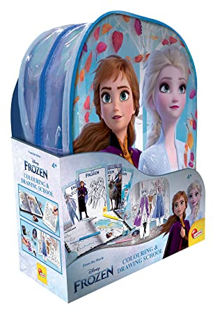 Lisciani- Elsa Frozen Colorear y Dibujar la Escuela, Mochila, pizarras, Manual, rotuladores, Multicolor, Small/Medium (92925)
