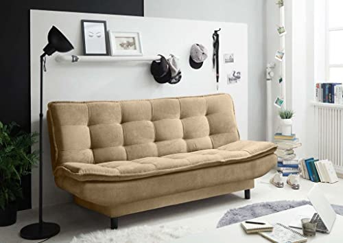 Froschkönig24 Patch 2 Schlafsofa Schlafcouch Polstergarnitur 188 x 89 cm Sand