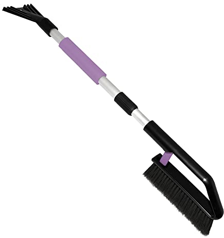 M MOTOS Teleskop Auto-Schneebesen Eiskratzer Schneebürste 82-110cm - Autokratzbürste