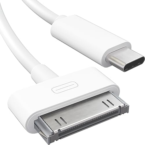 KabelDirekt – Câble adaptateur 30 broches vers USB-C pour iPhone, iPad, iPod – 1m (Câble de données/charge de USB-C vers connecteur Dock pour iPhone 4S/4/3G/3/1, iPad 3/2/1, iPod, blanc)