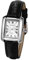 JewelryWe Damenuhr Vintage Partner Freundschaft Leder Armband Uhr Damen Analog Quarz Armbanduhr Klassische Rechteckige lässige Uhr mit Römischen Ziffern Zifferblatt Geschenk für Frauen Schwarz