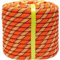Arborist Rigging Rope Tree Rope Bull Rope Polyester Braided Arborist Rope (1/2in x 150ft) Logging Rope 48 Strands for Pull Swing Knot (Orange)