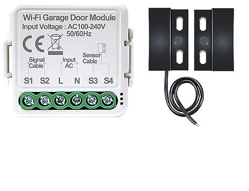 Controlador de apertura de puerta de garaje WiFi, para controlador WiFi inteligente TUYA, interruptor de puerta de garaje, control remoto de aplicación y control de voz