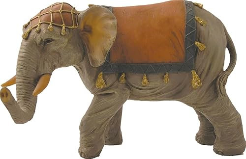 FADEDA Elefant/Höhe:9 cm/handbemalt/detailgetreue Krippen Figuren - Weihnachten Tisch Dekoration Krippe Zubehör