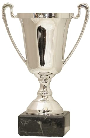tecnocoppe Coppa Argentata Altezza 18,50 cm. Targhetta Personalizzata Omaggio