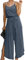 ASOMI Jumpsuit Damen Sommer Lang: Sexy Cocktail Elegant Mode Gürtel Overall Hochzeit Hawaii Urlaub Strand V-Ausschnitt Hosenanzug Business Baggy Festlich Spaghettiträger Outfit 84Grau Blau L