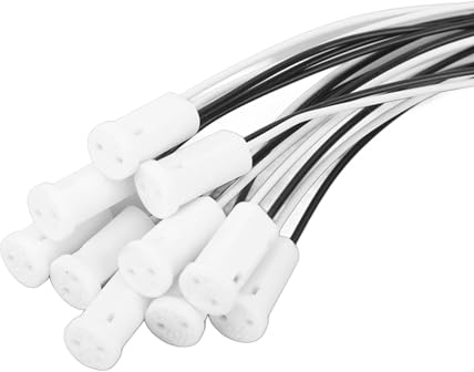 Gigicial 10er-Pack G4-Lampenfassung, MR11-Fassung, G4-LED-Lampenfassung, Halogensockel, Keramik-Lampenfassung, Fassungsadapter G4 MR11-Fassung