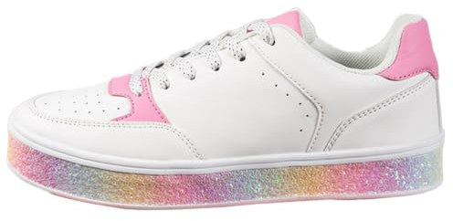 ticticlily Damen Pailletten Sneaker Frauen Glitzer Sneaker Slip On Sportschuhe Laufschuhe Canvas Walkingschuhe Freizeitschuhe L Rosa 41 EU