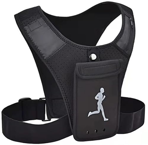 JSTHHTT Lauf-Handyhalter-Weste, Laufweste, Handyhalter, Laufgürtel mit wasserdichtem, verstellbarem Gummiband, Schlüsselhalter, reflektierend, wasserdichte Handytasche, Laufgürtel mit Wasserflasche,